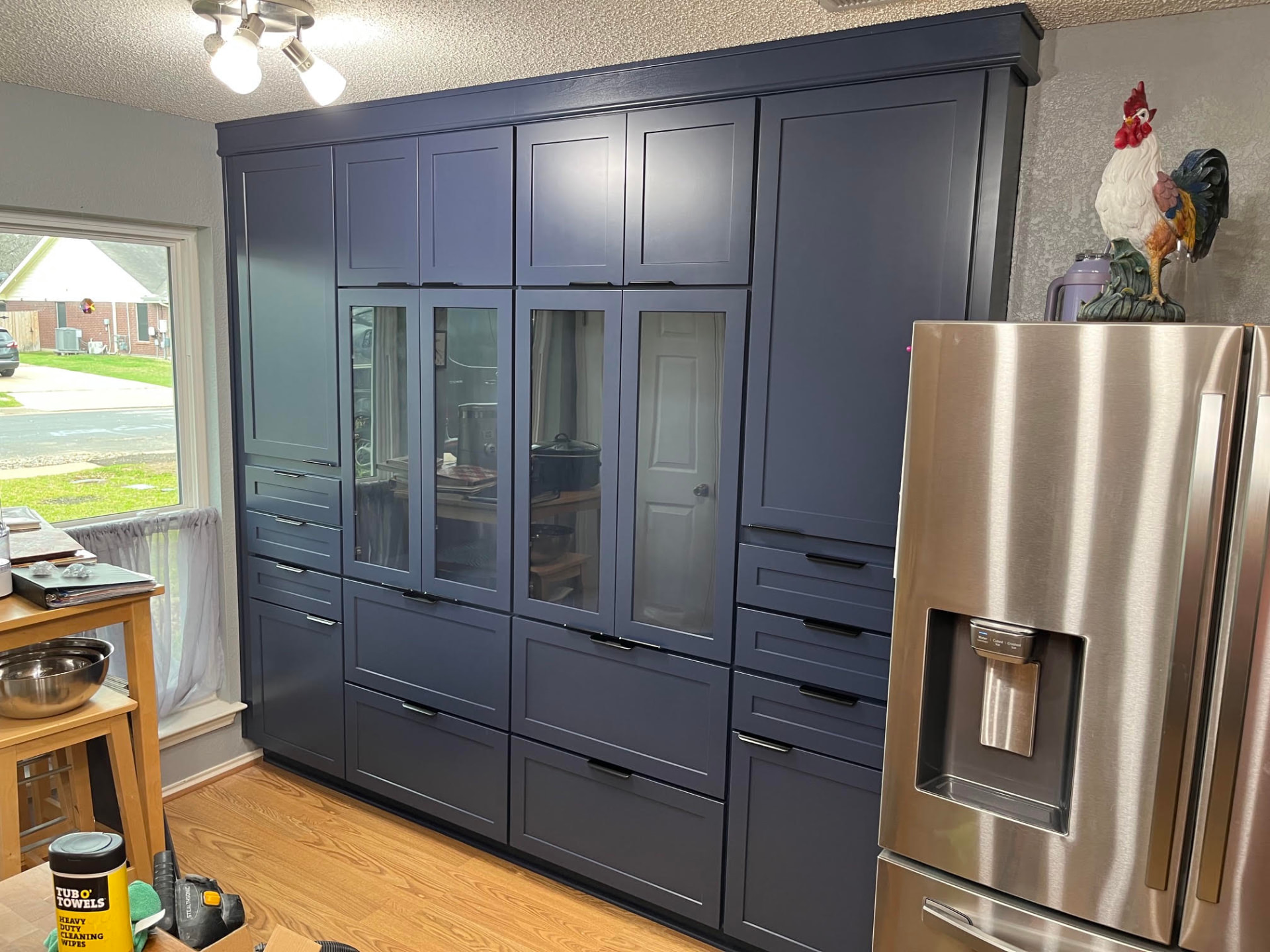 Navy Pantry Wall